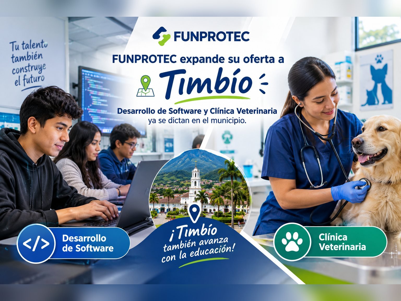 Sede Timbío: Desarrollo de Software y Clínica Veterinaria reciben preinscripciones en octubre y noviembre